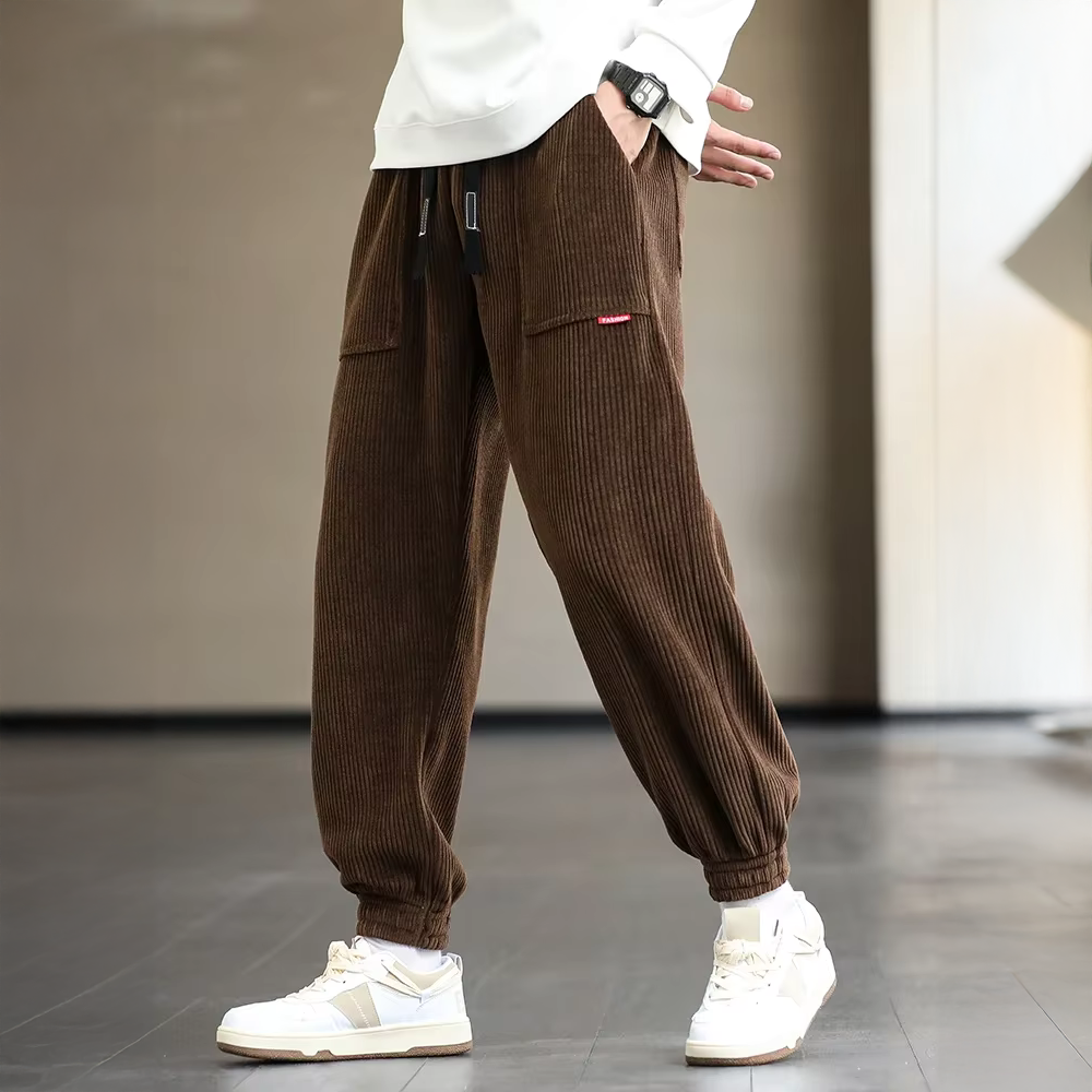 Grace | Stylish Corduroy Joggers With Elastic Cuffs