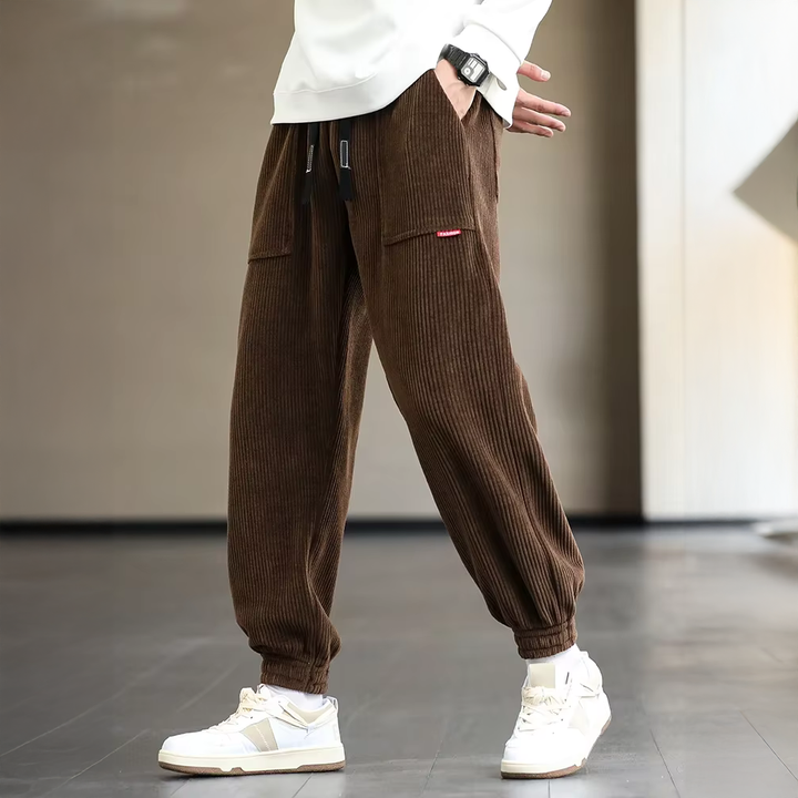 Grace | Stylish Corduroy Joggers With Elastic Cuffs