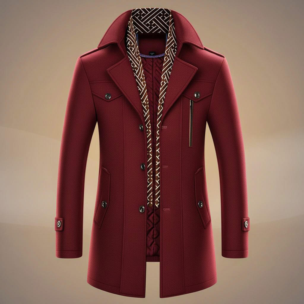 Tessa | Elegant Double-Breasted Virgin Wool Overcoat With Quilted Lining
