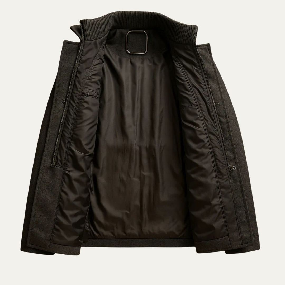Fiona | Elegant Double-Breasted Wool Coat With Structured Collar