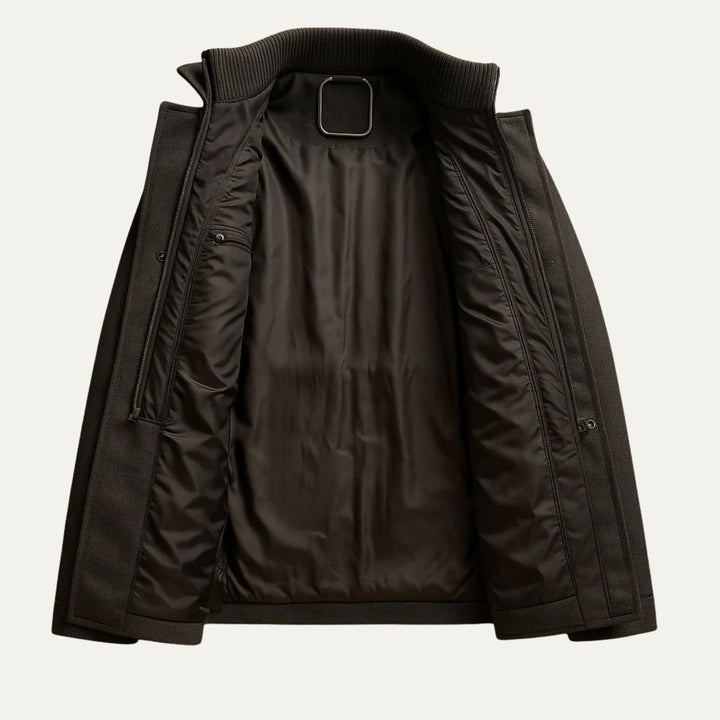 Fiona | Elegant Double-Breasted Wool Coat With Structured Collar
