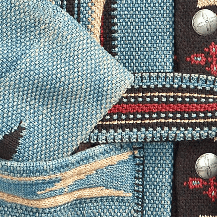 Serena | Elegant Southwestern Shawl Collar Wool Cardigan