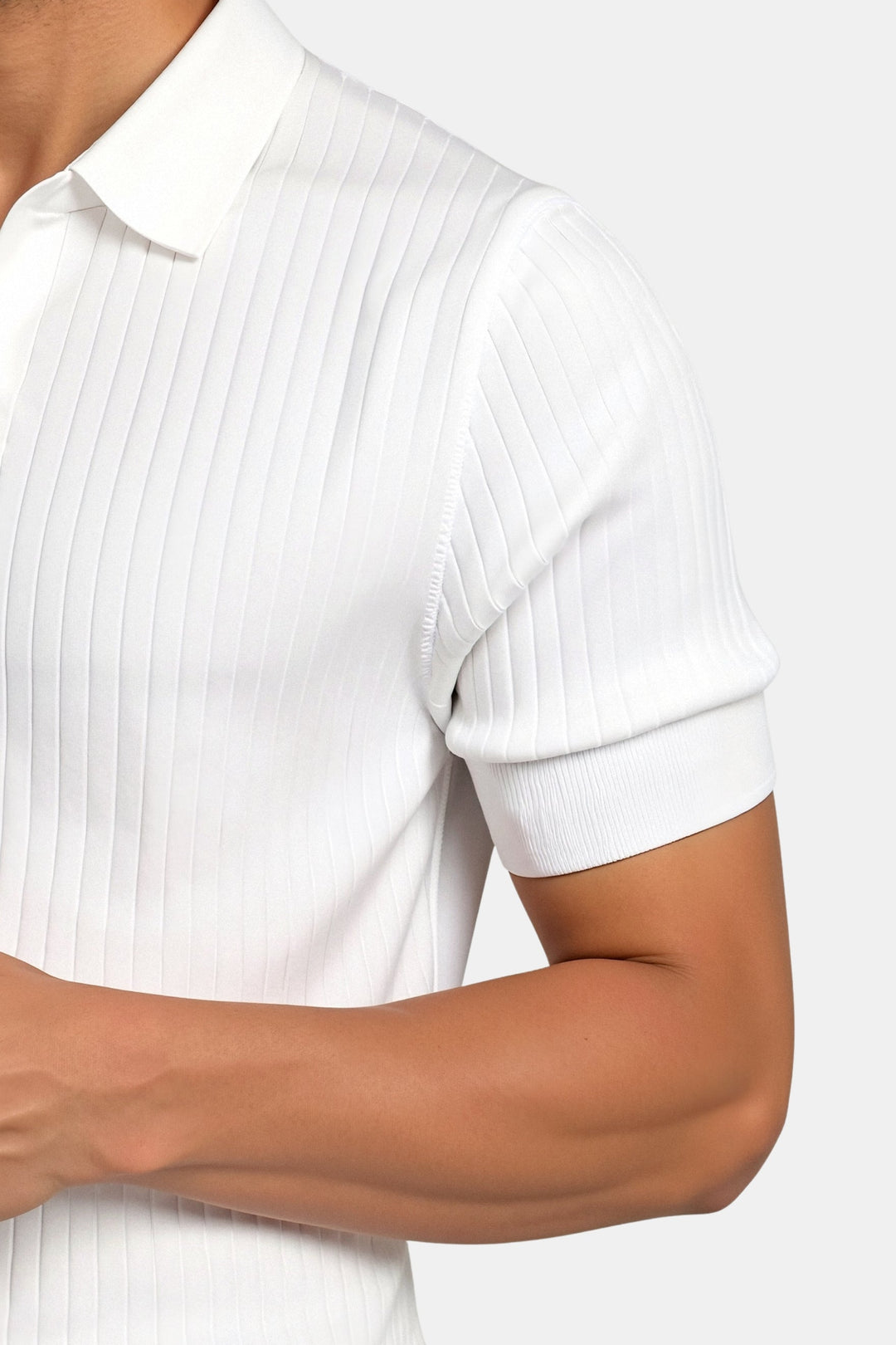 Pisa | Stylish Ribbed Cotton Polo Shirt Men - Short Sleeve