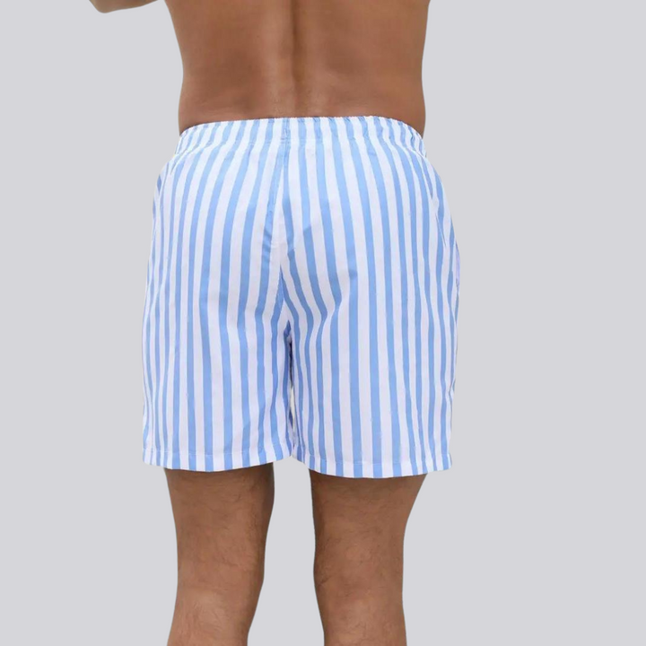 Serena | Stylish Blue Striped Drawstring Swim Shorts