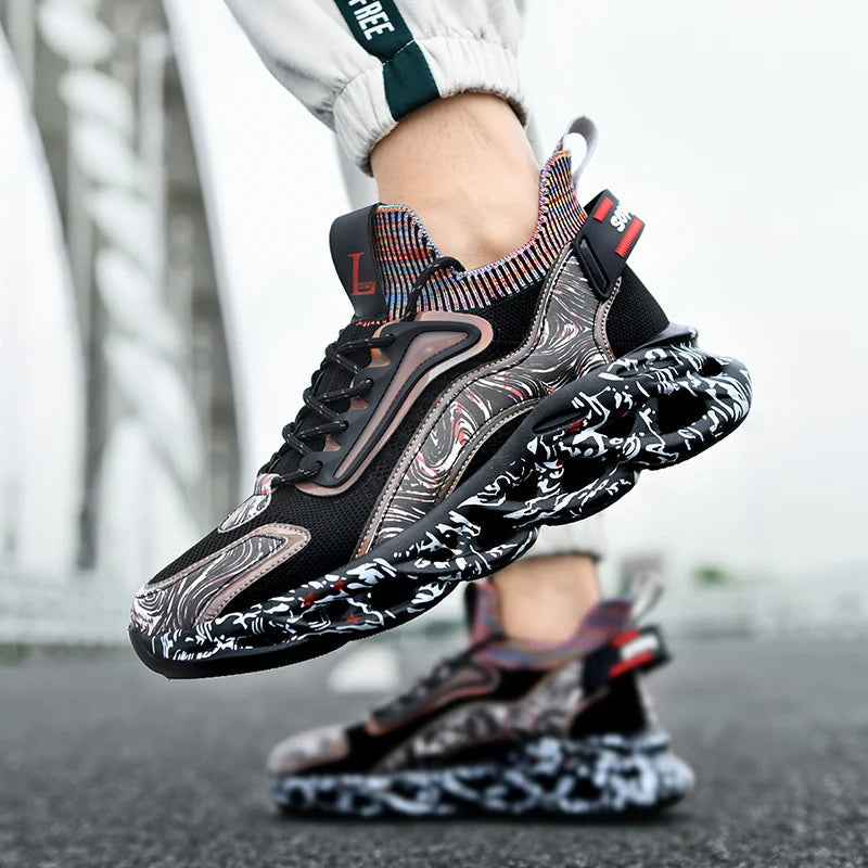 Nina | Stylish Iridescent Street Sneakers With Abstract Design