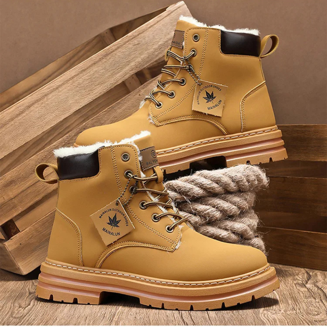 Margot | Stylish Wheat Lace-Up Work Boots Men