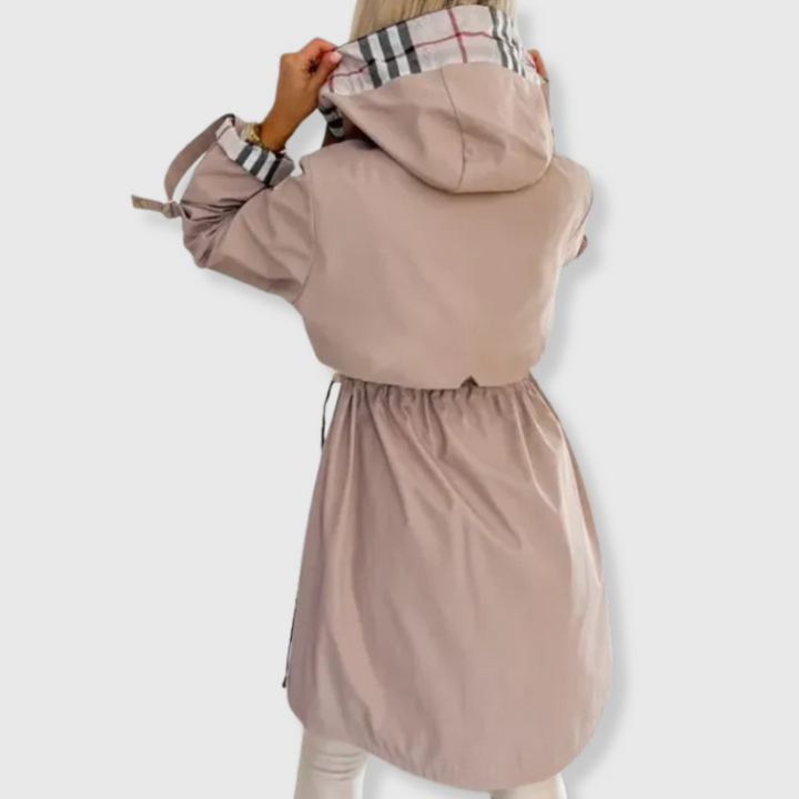 Adalyn | Elegant Hooded Waterproof Trench Coat Women
