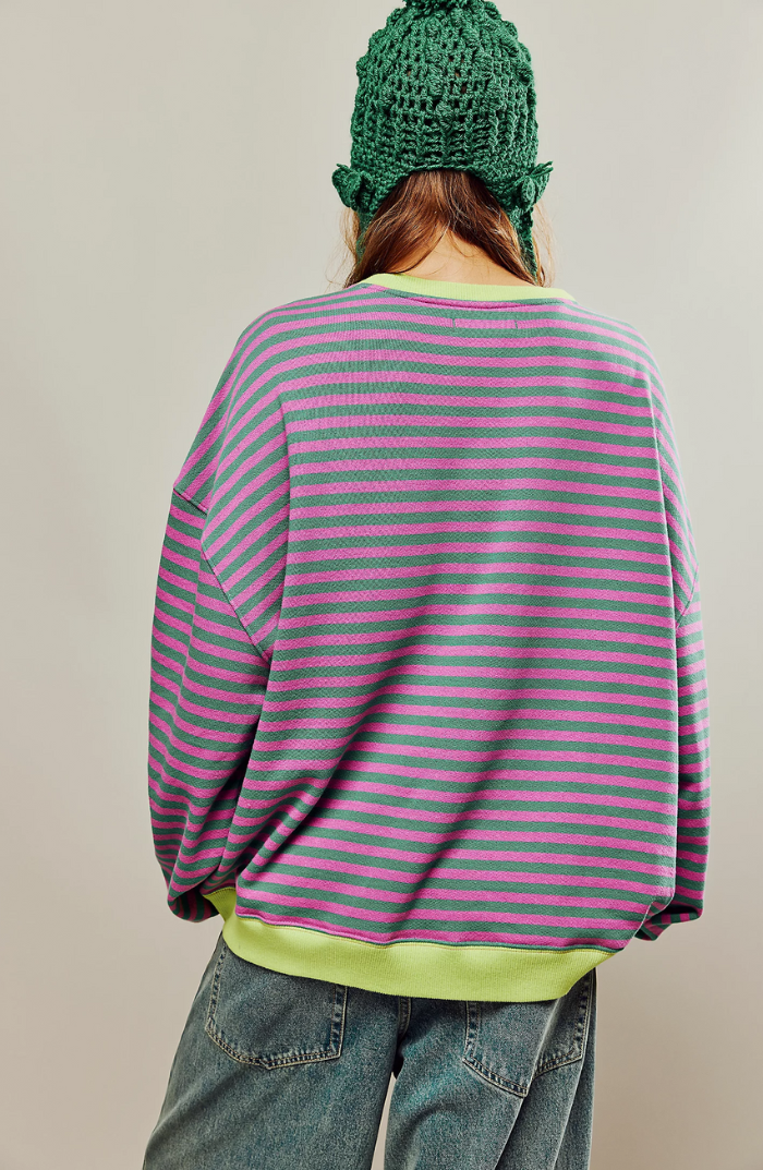Linda | Chic Oversized Striped Sweater With Relaxed Silhouette