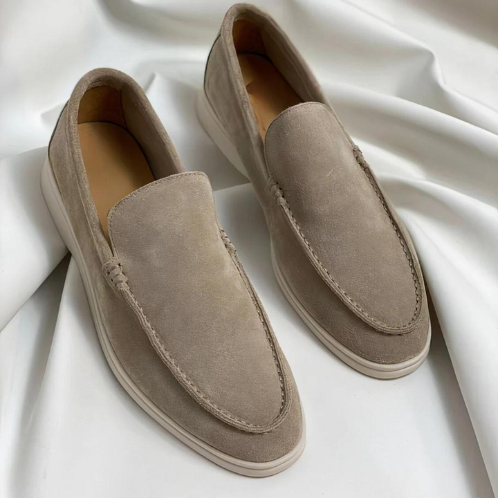 Mateo | Elegant Navy Suede Slip-On Loafers for Men