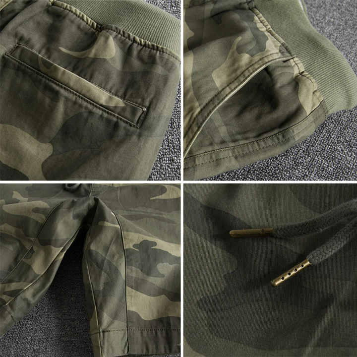 Serena | Stylish Men's Tactical Camo Cargo Shorts With Drawstring
