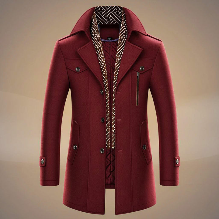 Alexander | Elegant Virgin Wool Overcoat With Quilted Lining