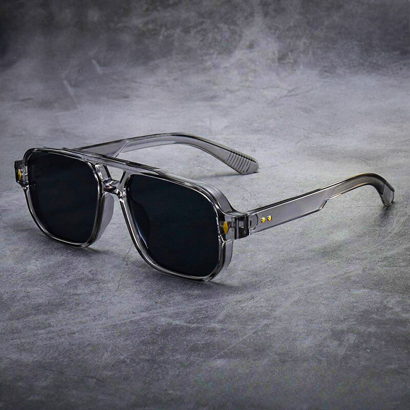 Felicity | Chic Oversized Aviator Sunglasses With Blue Tinted Lenses
