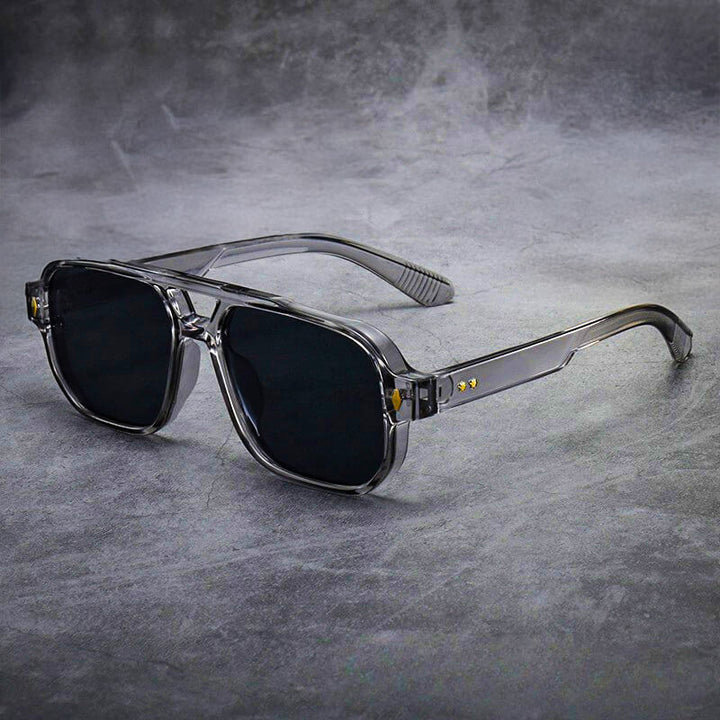 Felicity | Chic Oversized Aviator Sunglasses With Blue Tinted Lenses