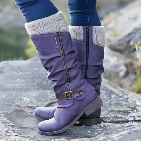 Cordelia | Stylish Mid-Calf Orthopedic Boots With Buckle Detail