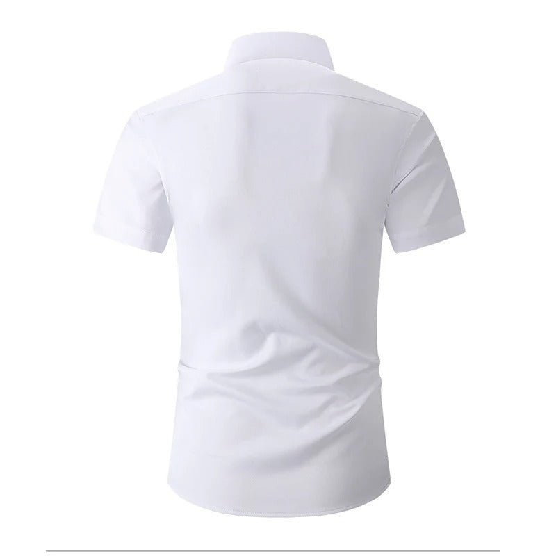 Marcus | Elegant Short Sleeve Button-Up Dress Shirt
