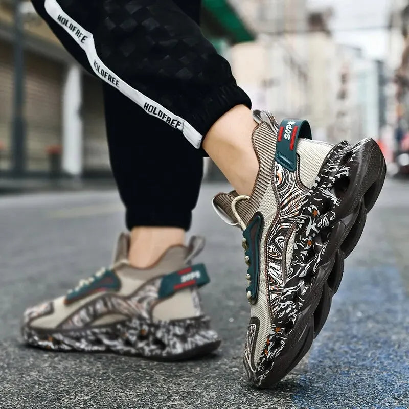 Nina | Stylish Iridescent Street Sneakers With Abstract Design