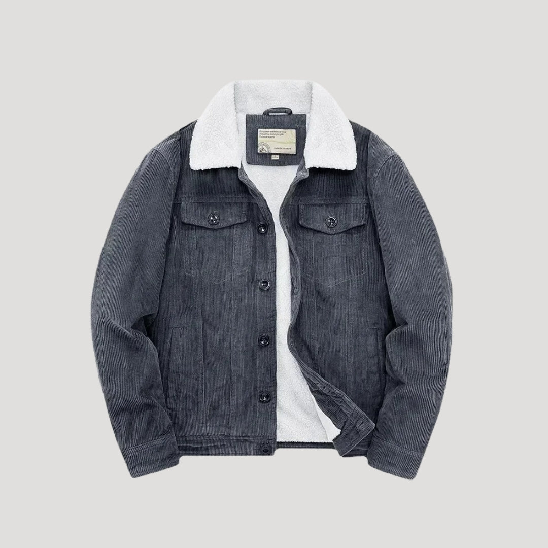 Eloise | Stylish Sherpa Lined Corduroy Trucker Jacket Men