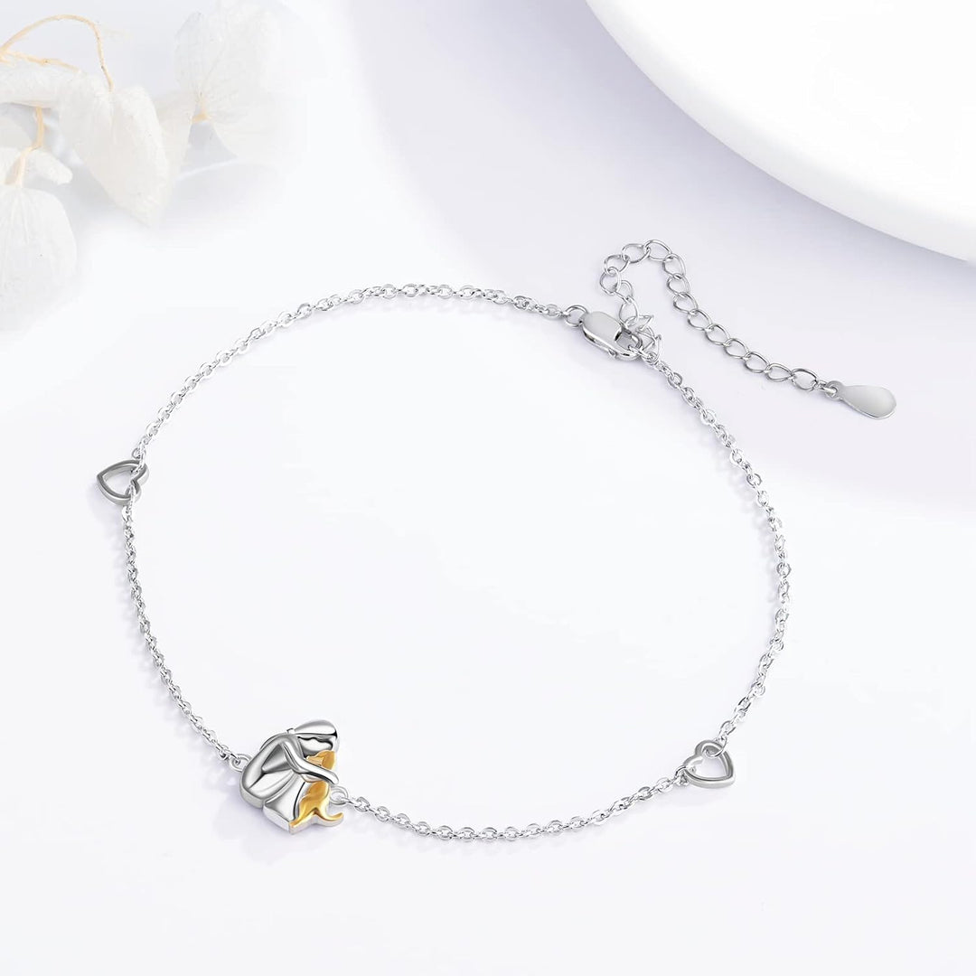 Margot | Elegant Two Tone Dog Embrace Chain Bracelet