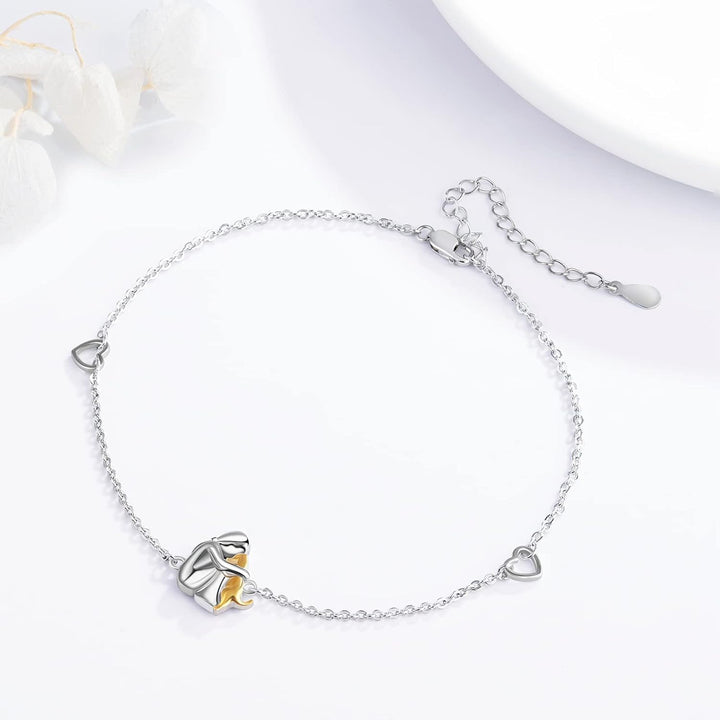Margot | Elegant Two Tone Dog Embrace Chain Bracelet