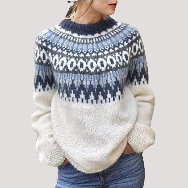 Elise | Stylish Fair Isle Chunky Knit Oversized Sweater