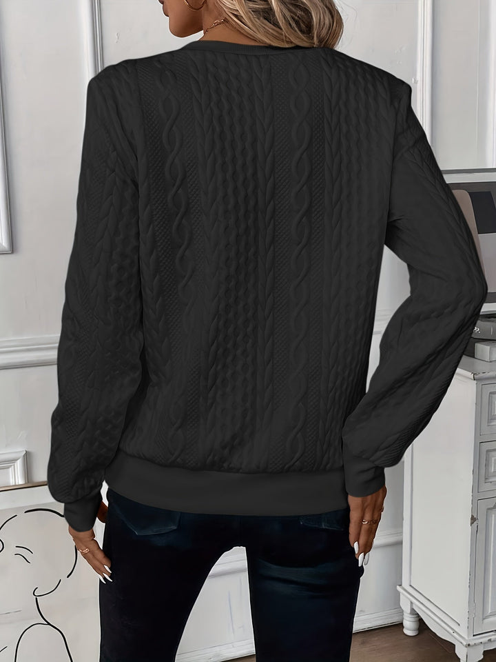 Willa | Chic Cable Knit Quarter Zip Sweater Women