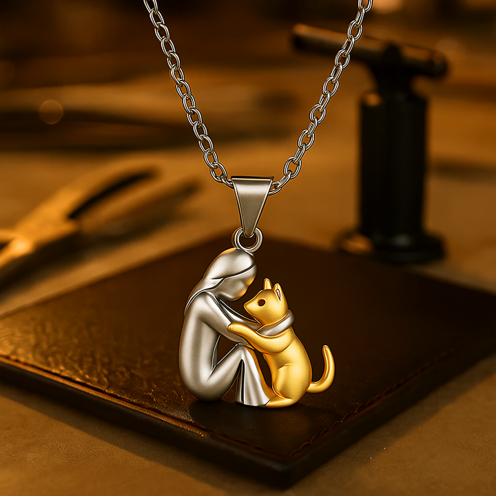 Hannah | Elegant Dog Lover Silver Pendant Necklace