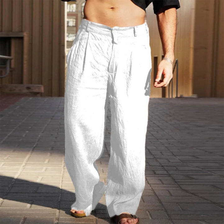 Elyse | Effortless Wide Leg Linen Pants With Pleated Waistband