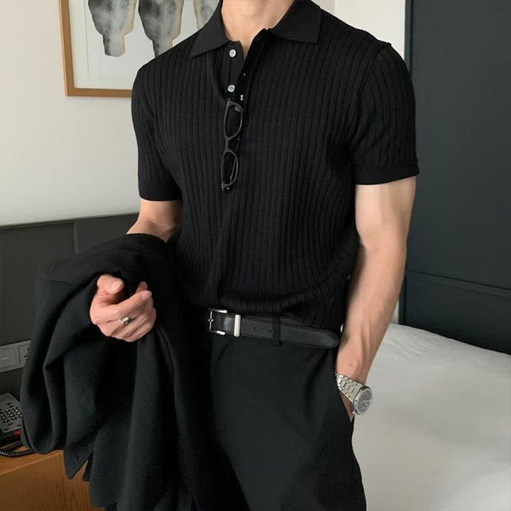 Bora | Stylish Ribbed Polo Shirt Men - Short Sleeve