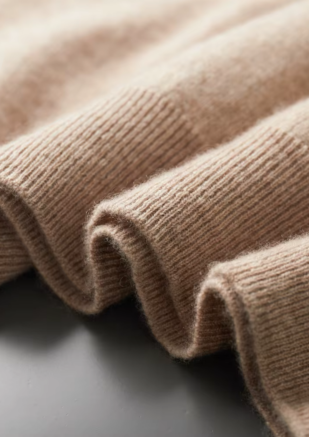 Anastasia | Elegant Mock Neck Short Sleeve Cashmere Sweater