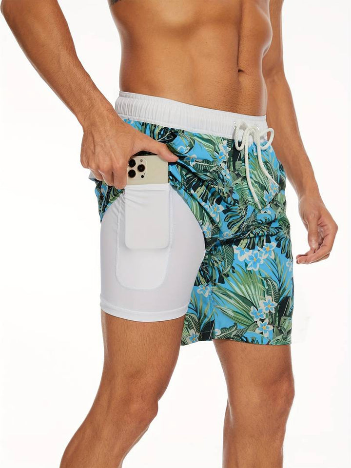 Ariel | Stylish Men's Flamingo Print Beach Swim Shorts