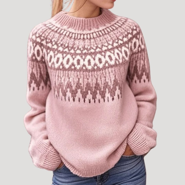 Cordelia | Elegant Fair Isle Chunky Knit Oversized Sweater