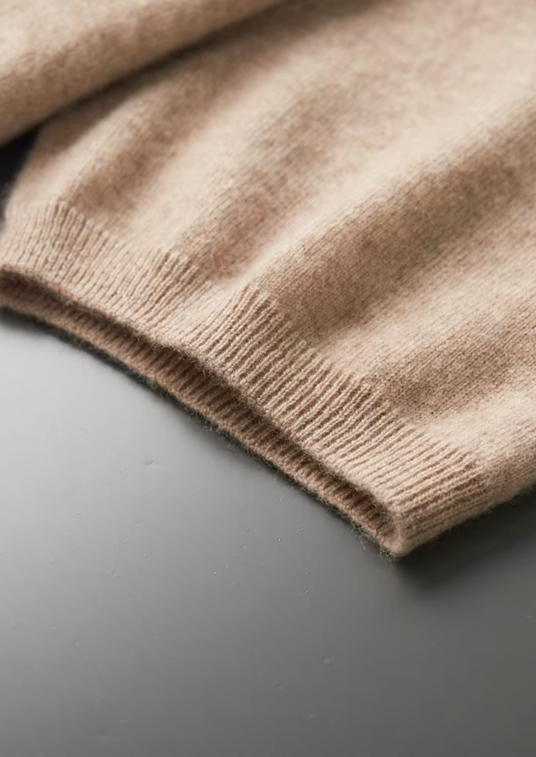 Anastasia | Elegant Mock Neck Short Sleeve Cashmere Sweater