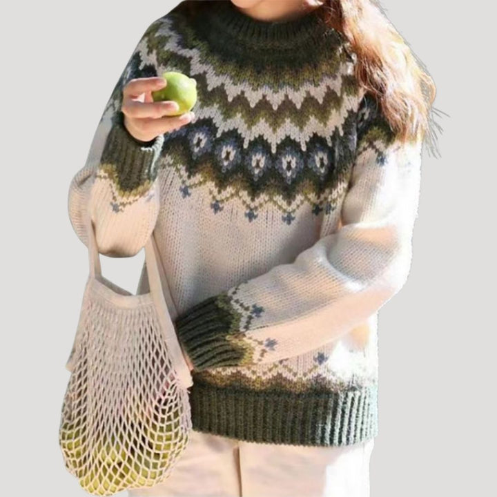 Elise | Stylish Fair Isle Chunky Knit Oversized Sweater