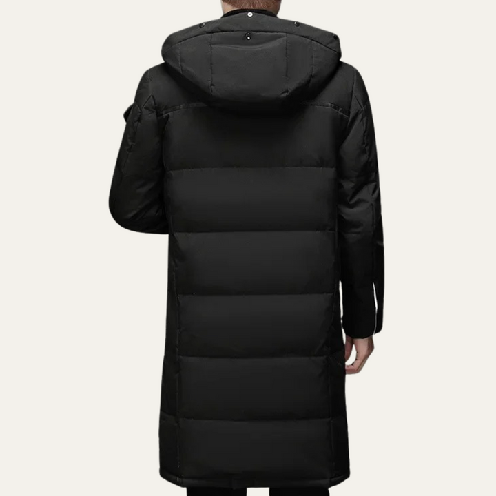 Serena | Sleek Longline Hooded Men's Thermal Puffer Coat