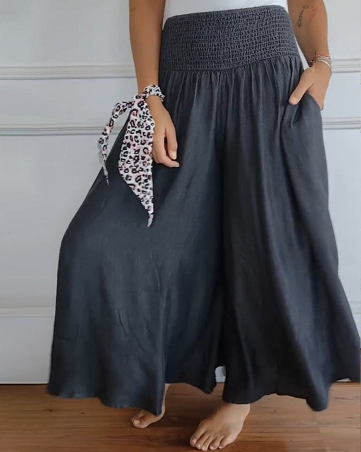 Paloma | Elegant High Waisted Wide Leg Palazzo Pants