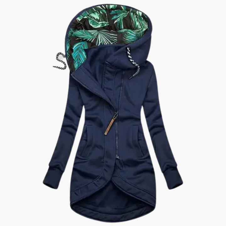 Cordelia | Stylish Asymmetrical Zip Hooded Winter Jacket