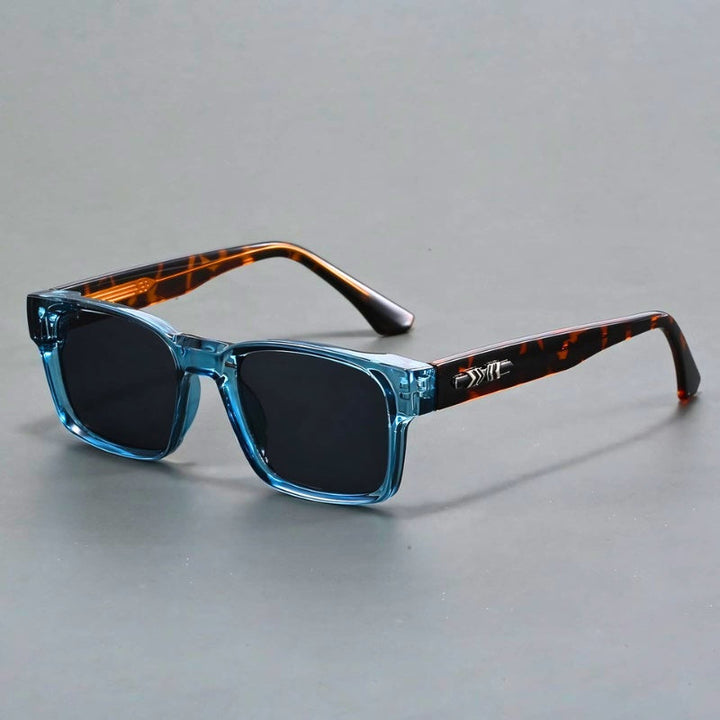 Emerson | Retro Square Frame Sunglasses With Tortoise Arms