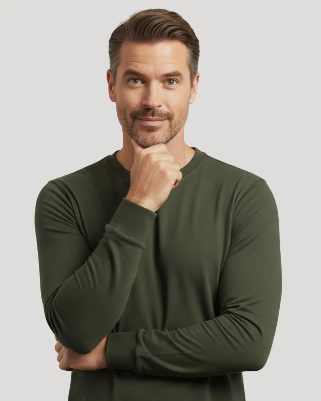 Margot | Stylish Cotton Crew Neck Long Sleeve Shirt