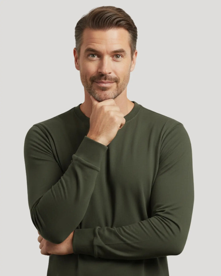 Margot | Stylish Cotton Crew Neck Long Sleeve Shirt