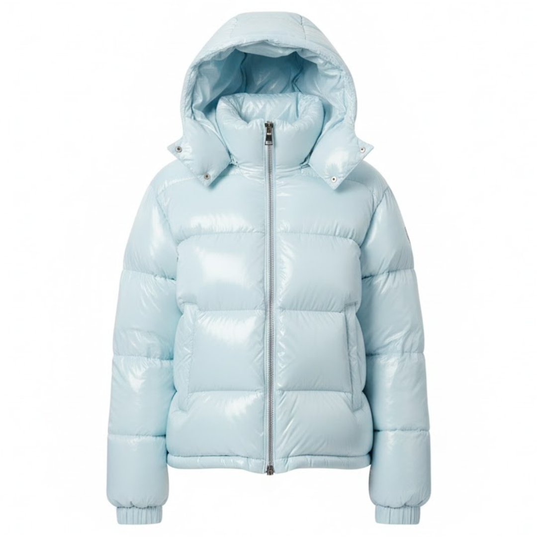Celeste | Chic Shiny Quilted Puffer Jacket With Hood