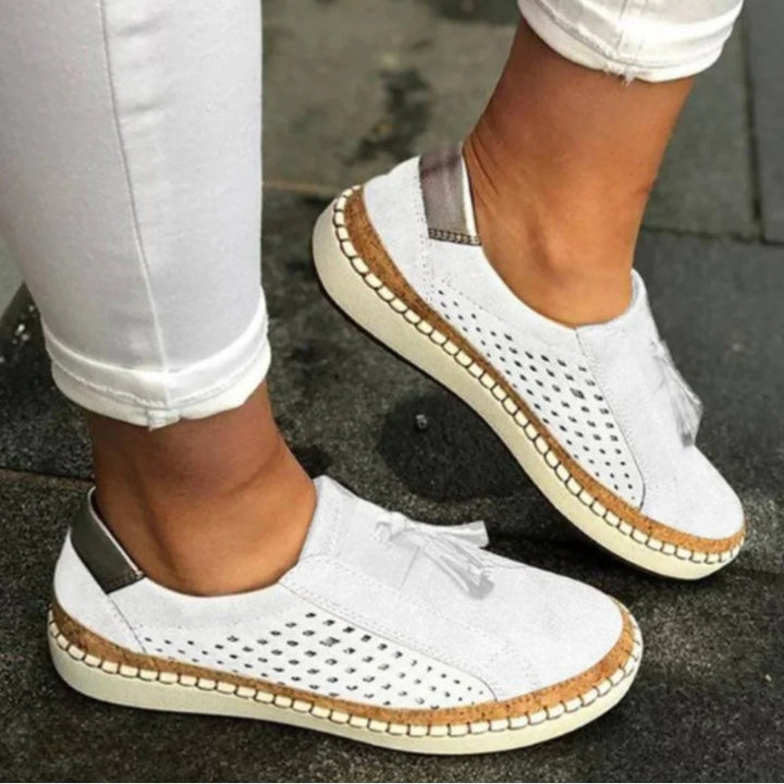 Zelda | Breathable Perforated Slip-On Sneakers With Arch Support