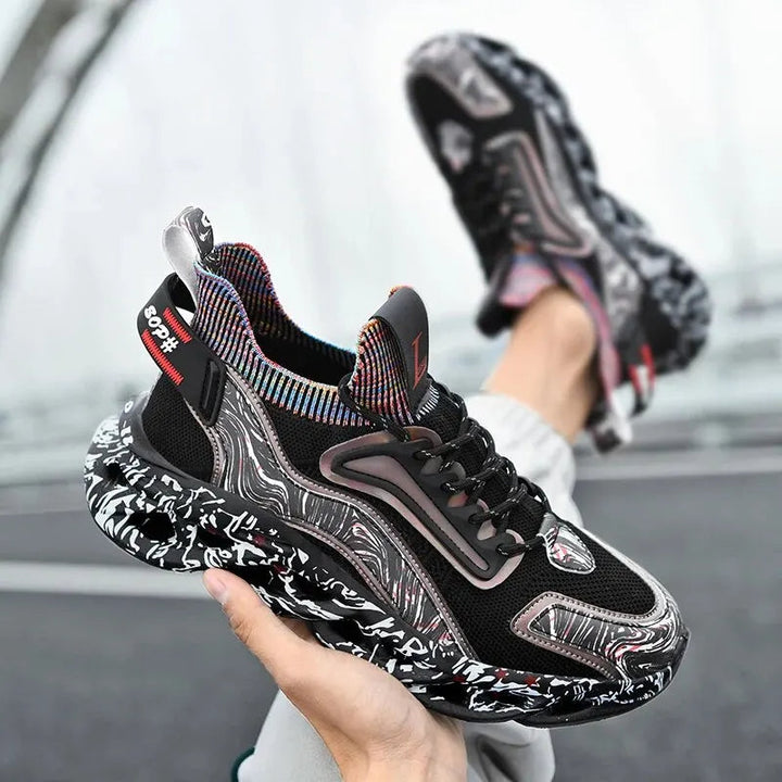 Nina | Stylish Iridescent Street Sneakers With Abstract Design