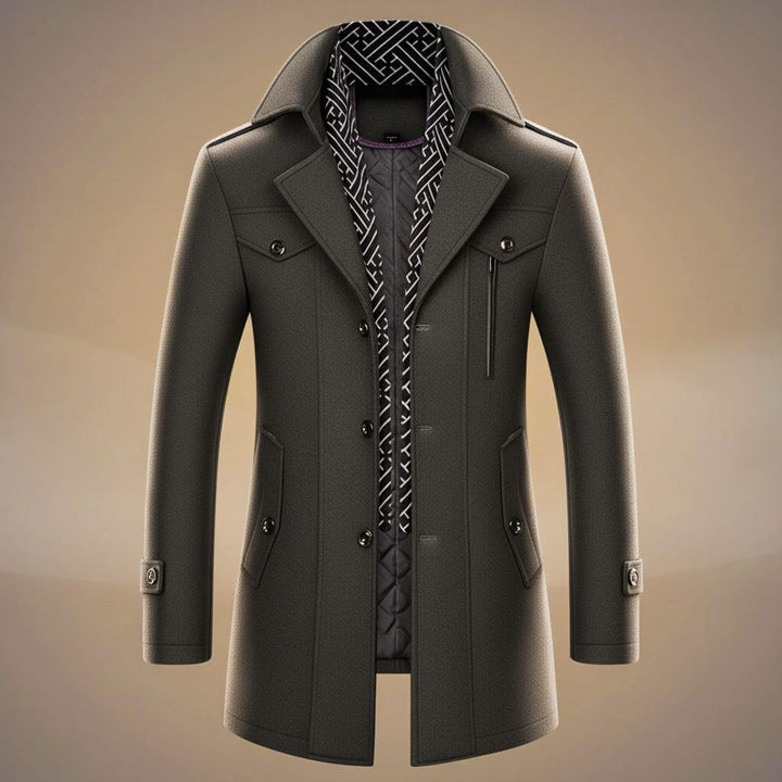 Tessa | Elegant Double-Breasted Virgin Wool Overcoat With Quilted Lining