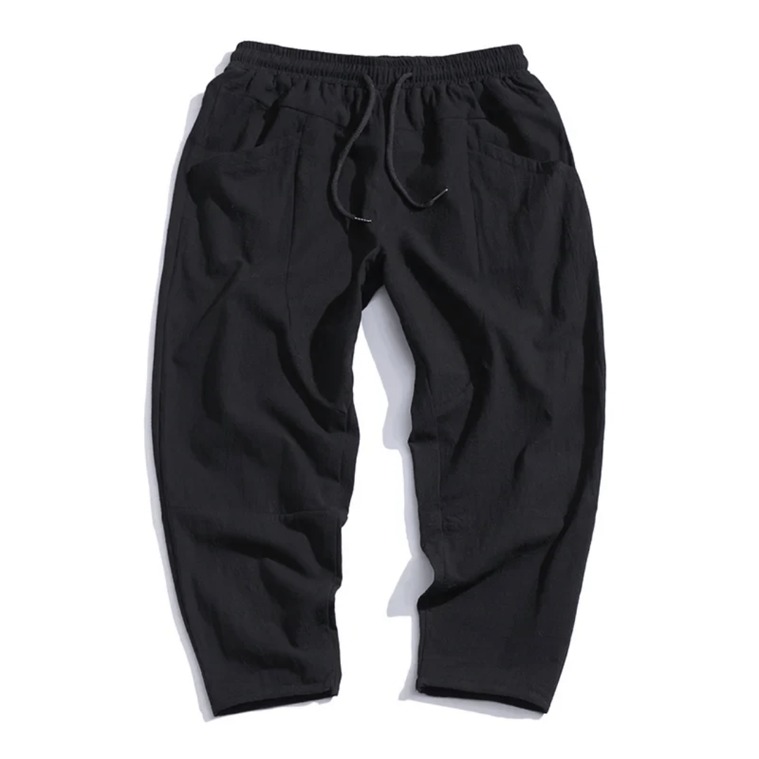 Margot | Effortless Cotton Linen Cropped Drawstring Pants