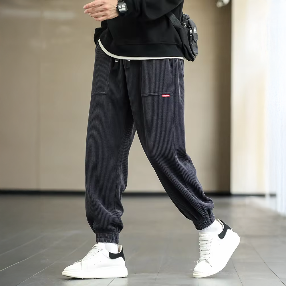 Grace | Stylish Corduroy Joggers With Elastic Cuffs