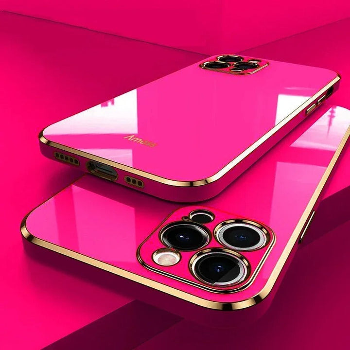 Serena | Sleek Gold-Trimmed Protective Phone Case