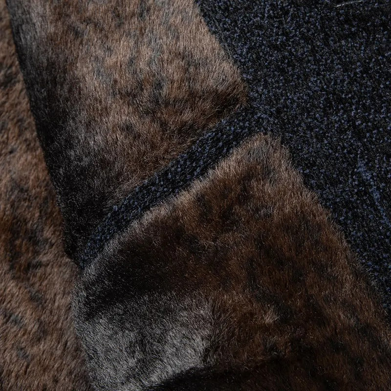 Tessa | Elegant Herringbone Wool Jacket With Fur Lining