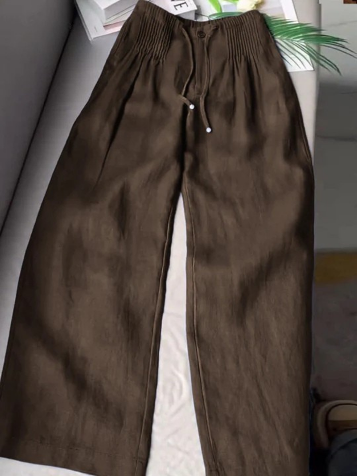 Wren | Elegant Wide-Leg Pants With Drawstring Waist