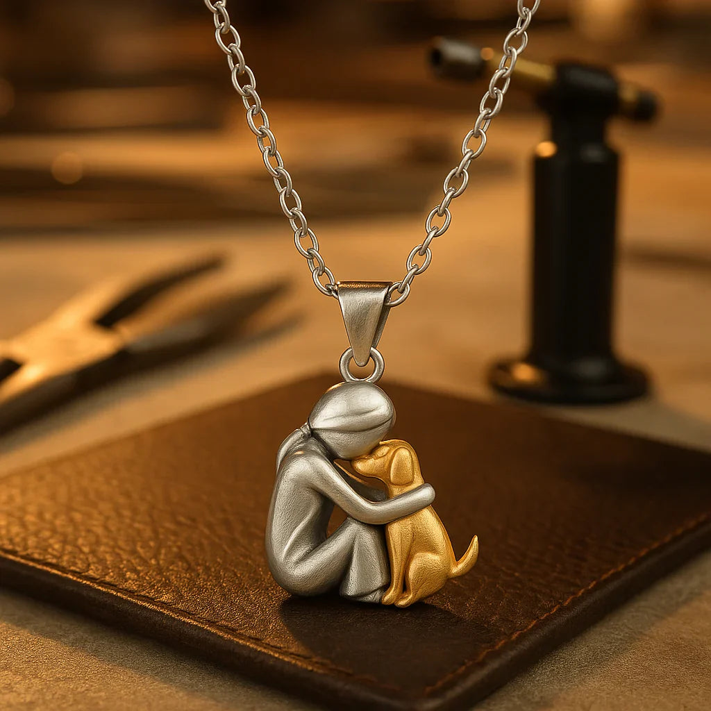 Hannah | Elegant Dog Lover Silver Pendant Necklace