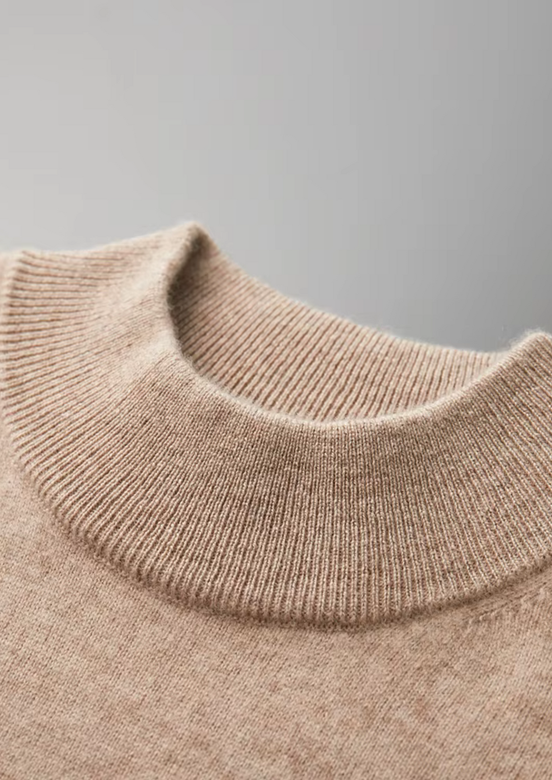 Anastasia | Elegant Mock Neck Short Sleeve Cashmere Sweater